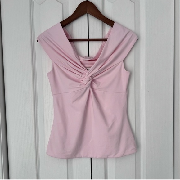 NWT ARITZIA Villa Pink Original Contour Twist Off-shoulder Top - Picture 4 of 7